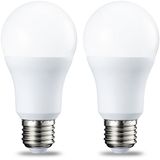 Amazon Basics LED E27 spiraallamp, 10W (gelijk aan 75W), warm wit, niet dimbaar - (verpakking van 2)