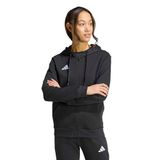 adidas dames Entrada26 Full Zip Hoodie Sweatshirt, black/white, M