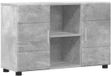 vidaXL Dressoir FLORIN 88,5 x 30,5 x 55,5 cm Beton Grijs Bewerkt hout