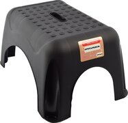 borvat Borvat® | Opstapkrukje -Opstapkrukje/trappetje zwart met anti-slip -150 kg - oppervlak 45 x 31 cm