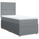 vidaXL Boxspringbed met matras, gris clair, 100x200 cm, gestoffeerd