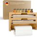 Exitoso 3-in-1 Bamboe Foliesnijder - Muurrollenhouder Keuken Vershoudfolie Dispenser