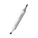 COPIC Sketch Marker type T - 10, tonergrijs nr. 10, professionele brush marker, op alcoholbasis, met een Super Brush punt en een Medium Broad punt.