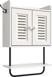 Merkloos Relaxdays hangkast - wit - 40x61x17,5 cm - met deur