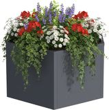 Relaxdays Moestuinbak - 52 x 100 x 87 cm - staal - grijs