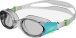 Speedo Biofuse 2.0 Lunettes de natation Enfant - Masque de plongée ergonomique Enfants 6-14 ans - Anti-buée et protection UV - Lunettes de natation junior avec fermeture à bouton-poussoir - Joint super doux - Clair/Bleu