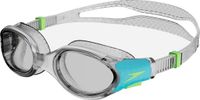 Speedo Biofuse 2.0 Lunettes de natation Enfant - Masque de plongée ergonomique Enfants 6-14 ans - Anti-buée et protection UV - Lunettes de natation junior avec fermeture à bouton-poussoir - Joint super doux - Clair/Bleu
