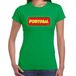 Bellatio Decorations Verkleed T-shirt voor dames - Portugal - groen - supporter - themafeest XS