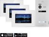 Balter EVO Video-deurbelset met smartphone-app voor een gezinswoning, inclusief 3 monitoren, draadloos (WLAN)