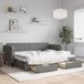 Maison Exclusive - Lit gigogne extensible avec tiroirs, gris foncé, 80x200 cm, tissu