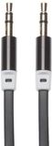 APM 418019 - Kabel jack plug 3,5 mm stereo plat - stekker/stekker - 2 m lang - compatibel met versterkerapparaten en PC - zwart