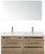 BES LED Seville Badmeubelset 120 cm - 4 Laden Natuur Eiken - Wastafel Djazz Dubbel met Spiegel