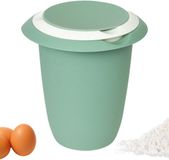 Westmark Beslagkom met tweedelige deksel, 1 l, met schenktuit, kunststof, wit/mint groen