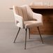 LABEL51 Stan Eetkamerstoel - Naturel - Velvet - Taupe Metaal