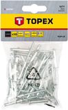 Topex - Aluminium Nieten - 4.8 x 14.5 mm - 50 stuks - Bolkop