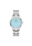 Daniel Wellington Iconisch horloge van roestvrij staal zilver (316L), blauw, 28, DW00100540-AMZUK