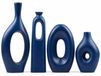 Set van 4 Bleu Vazen in Keramiek voor Bloemdecoratie