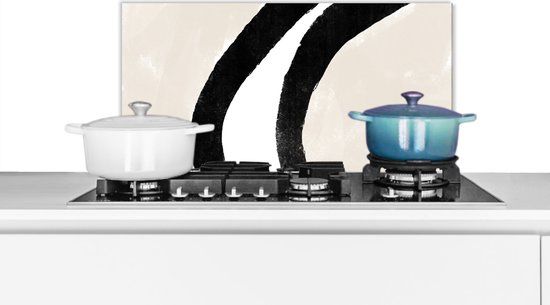 KitchenYeah Spatscherm keuken 60x30 cm - Abstract - Aluminium