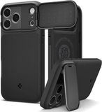 Spigen Optik Armor MagFit | Hoesje Geschikt voor Apple iPhone 17 Pro | Compatibel met MagSafe | Back Cover met Camera Slider | Zwart