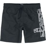 Gothicana by EMP Gothic Zwembroek - Swim Shorts With Gothic Cross - M tot XXL - voor Mannen - zwart