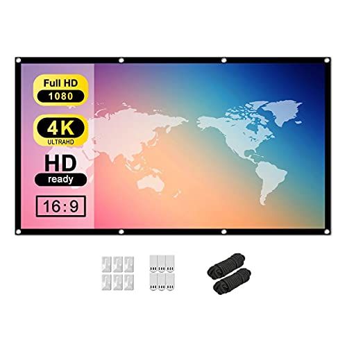 Tiardey 100 inch projectiescherm - draagbaar en opvouwbaar