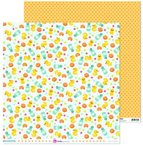 Anita y Su Mundo Anita en zijn wereld collectie van kleine scrapbooking-papier, papier, eenden, 30,5 x 30,5 cm