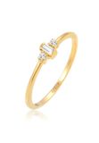 Elli PREMIUM Ring Dames Solitaire Verloving Filigraan met Topaas in 925 sterling zilver verguld