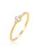 Elli PREMIUM Ring Dames Solitaire Verloving Filigraan met Topaas in 925 sterling zilver verguld