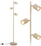 B.K.Licht Briloner Ida Vloerlamp - Beige - GU10 - 141cm