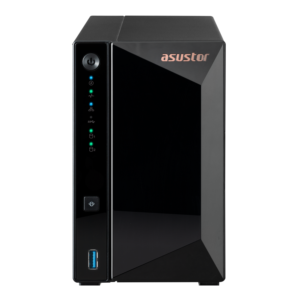 ASUSTOR AS3302T - NAS server - 2 bays - Realtek RTD1296 - 2GB RAM - Zwart