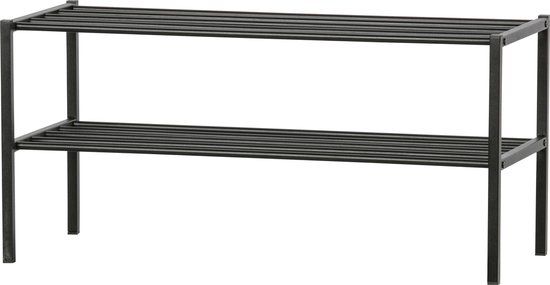WOOOD Ferro Schoenenrek - Metaal - Zwart - 40x85x35