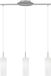 EGLO Troy 3 Hanglamp, 3 lichtpunten, materiaal: staal, kleur: nikkel mat, glas: gesatineerd wit, fitting: E27, lengte: 72 cm