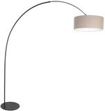 Anne Lighting - Curve vloerlamp - grijs/zwart - metaal - booglamp - E27