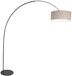Anne Lighting - Curve vloerlamp - grijs/zwart - metaal - booglamp - E27