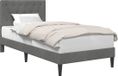 vidaXL Bedframe met hoofdeinde Donkergrijs 90 x 200 cm Fluweel