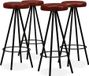 Maison Exclusive - Lot de 4 tabourets de bar en cuir véritable