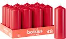 Bolsius Gladde Stompkaarsen - Rood - 12 stuks - 42 branduren - 15 x 5,8 cm