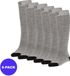 Apollo Skisokken Unisex - Badstof zool - Grijs - 43/46 - 6-Pack