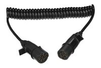SIXTOL Trailer Cable 11 | spiraalkabel 7-polig type N | kunststof stekker | 24V | 3,5m