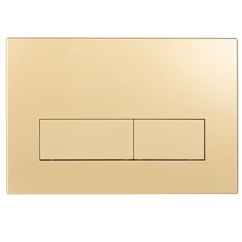 Mendorio Mat Goud WC-Bedieningsplaat met Installatieframe & Duwknop