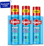 Alpecin Hybrid Shampoo 3x 250ml - Voor gevoelige en droge hoofdhuid