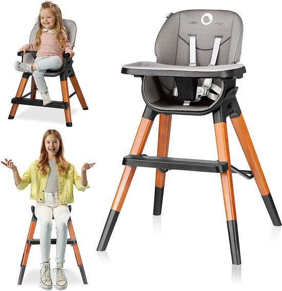 Lionelo Mona Kinderstoel - 4in1 - Zwart - Meegroeistoel - 75kg