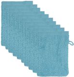 Merkloos / Sans marque The One Towelling Washandjes - 15x21 cm - 10 stuks - Hotelkwaliteit - 500 g/m² - 100% Gekamd katoen - Petrol