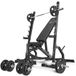 Marbo Sport - Ensemble MS8_2.0_83KG_G | Banc de musculation réglable de deux côtés + support multi-niveaux (2 pièces) + ensemble de barres et disques d'haltères caoutchoutés 83 kg