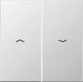 Jung Aluminium/Edelstaal/Chroom Bed.element / centr.pl. schakelmat.