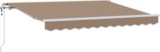 vidaXL Elektrische Zonneluifel 4,5 x 3 m Taupe Polyester
