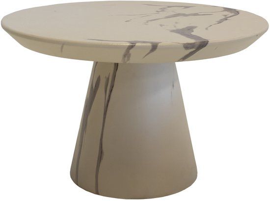 DÉJA Living Salontafel Flen Rond - Marmerlook - 60x60x38cm