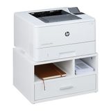 Relaxdays Printerstandaard met 1 lade en 2 vakken, HLP 22 x 40 x 30 cm, voor kantoor, wit
