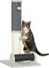 Chat - Poteau griffoir - 85 cm - 2 niveaux - Avec brosse autonettoyante - Bois - Gris/Crème