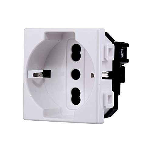 ETTROIT Schuko-contactdoosmodules met USB-diameter, compatibel met Matrix (SchUko-stekkermodule)